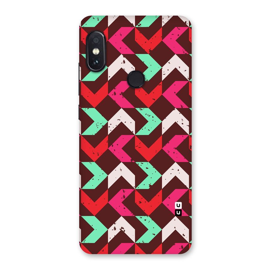 Retro Red Pink Pattern Back Case for Redmi Note 5 Pro