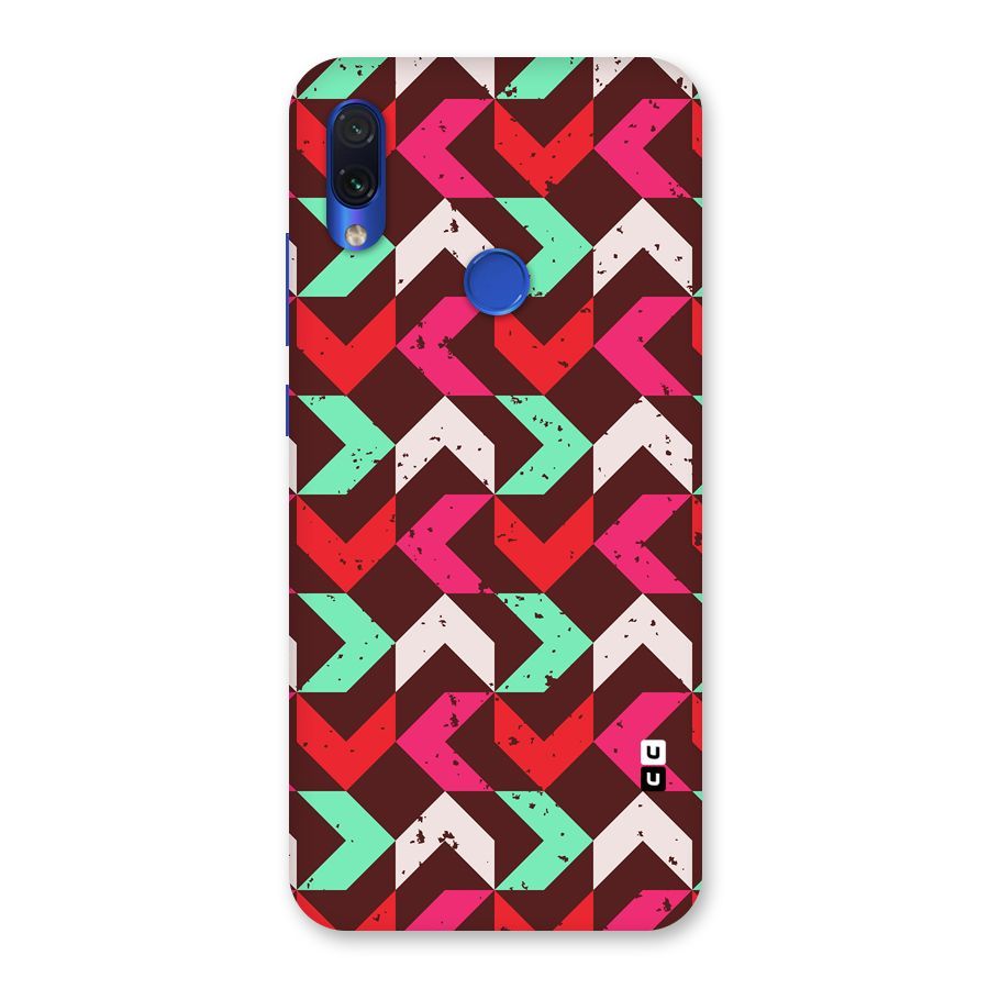Retro Red Pink Pattern Back Case for Redmi Note 7