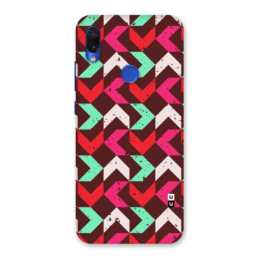 Retro Red Pink Pattern Back Case for Redmi Note 7S