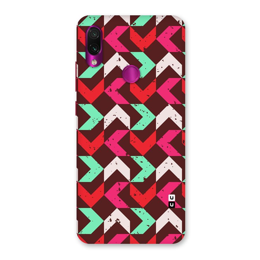 Retro Red Pink Pattern Back Case for Redmi Note 7 Pro