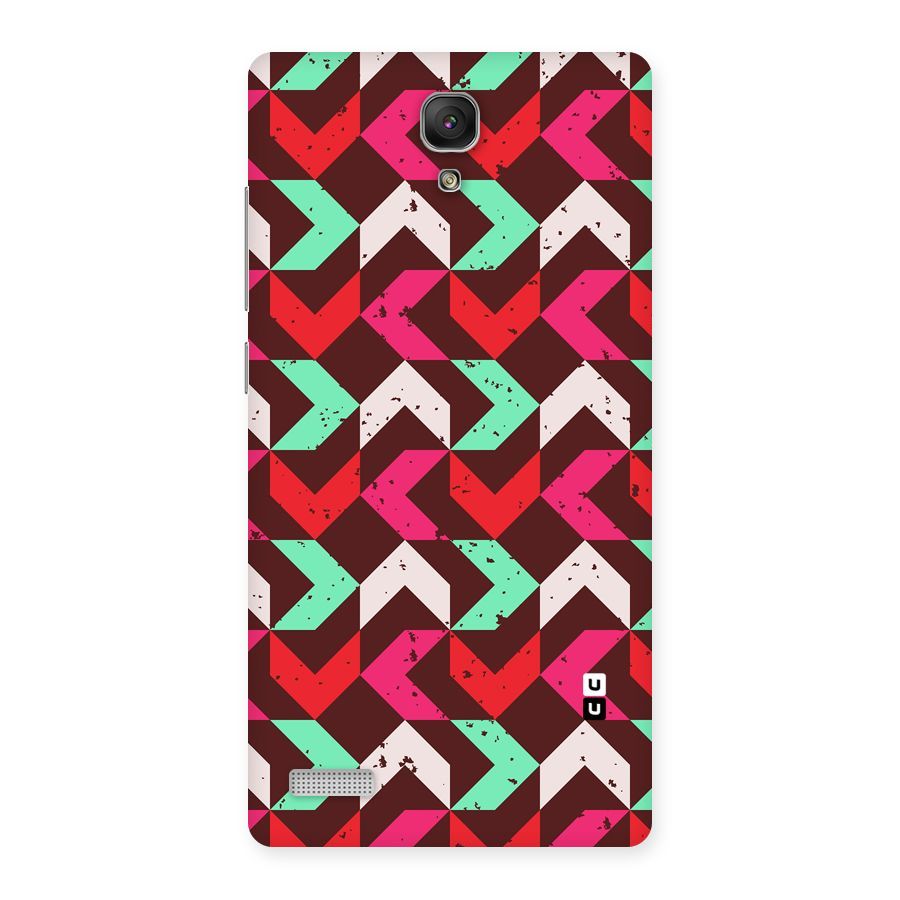 Retro Red Pink Pattern Back Case for Redmi Note Prime