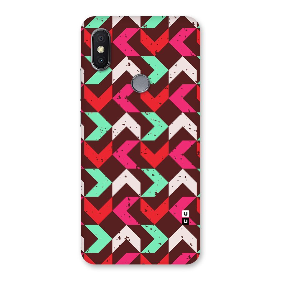 Retro Red Pink Pattern Back Case for Redmi Y2