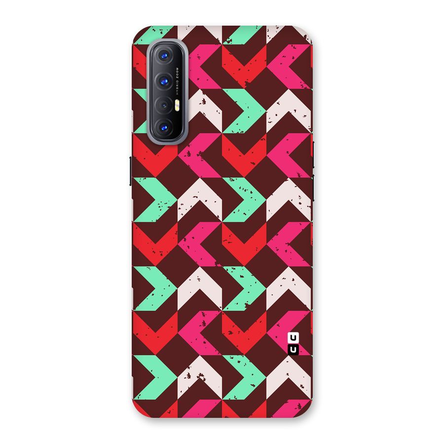 Retro Red Pink Pattern Back Case for Reno3 Pro