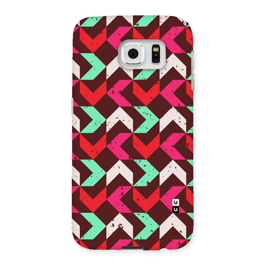 Retro Red Pink Pattern Back Case for Samsung Galaxy S6