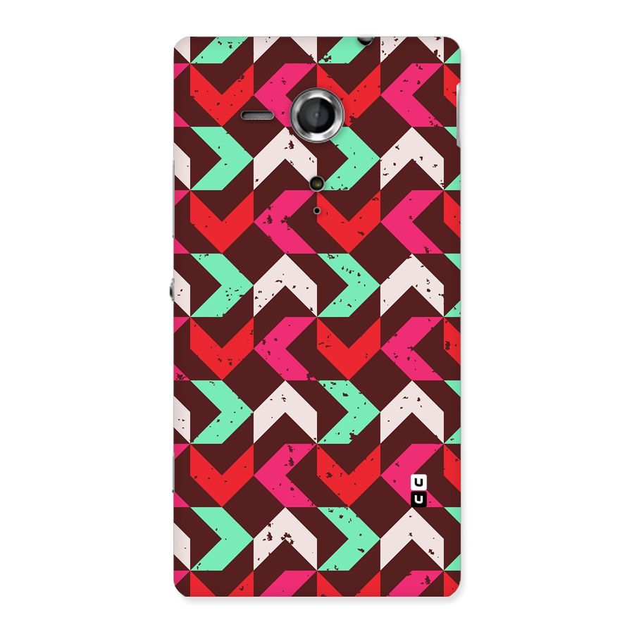 Retro Red Pink Pattern Back Case for Sony Xperia SP