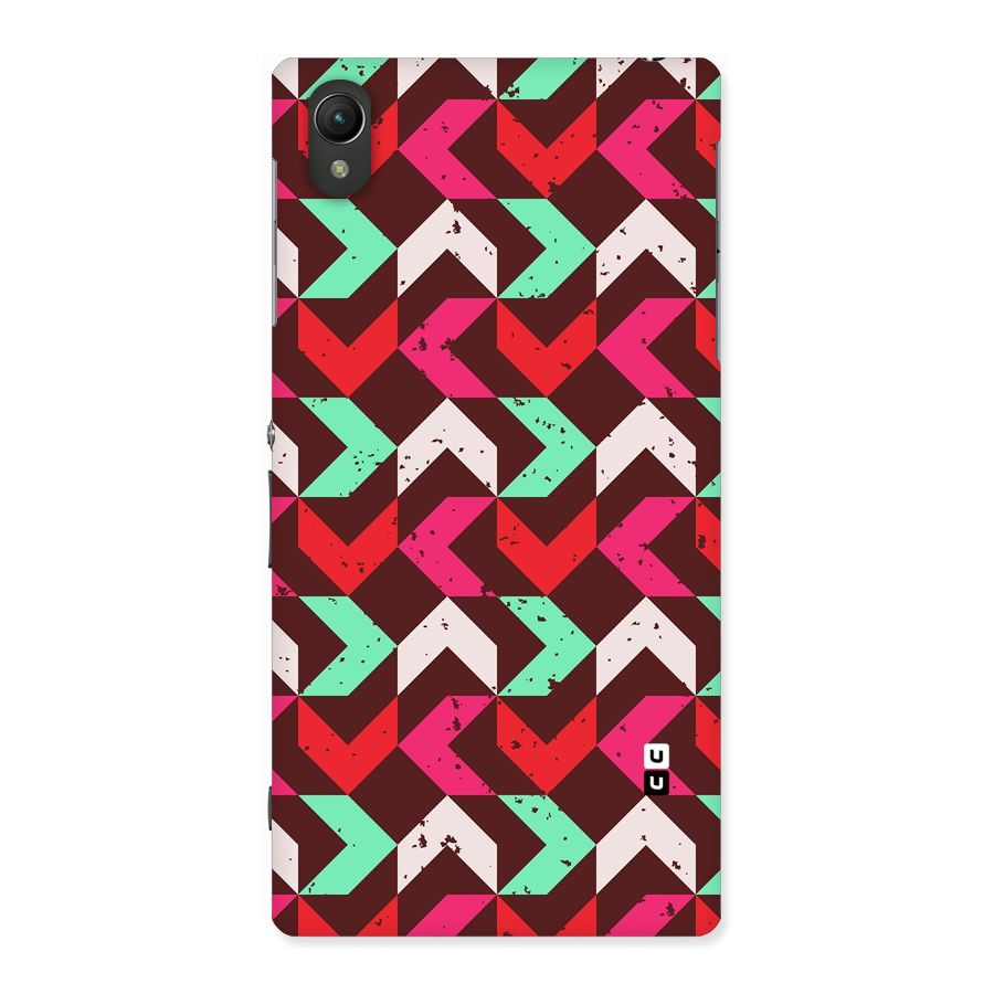 Retro Red Pink Pattern Back Case for Sony Xperia Z1