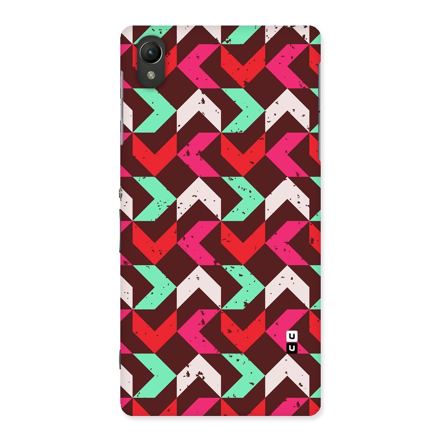 Retro Red Pink Pattern Back Case for Sony Xperia Z2