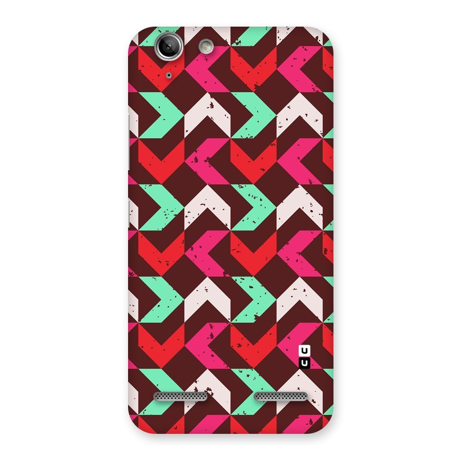 Retro Red Pink Pattern Back Case for Vibe K5