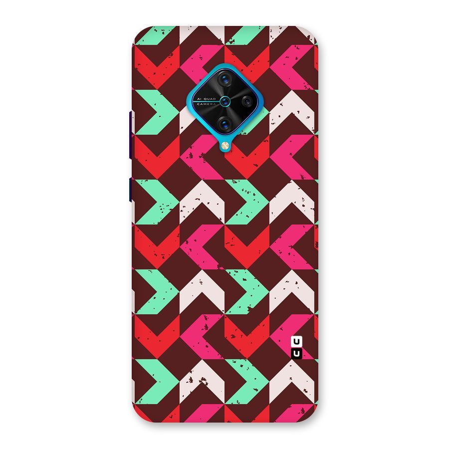 Retro Red Pink Pattern Back Case for Vivo S1 Pro