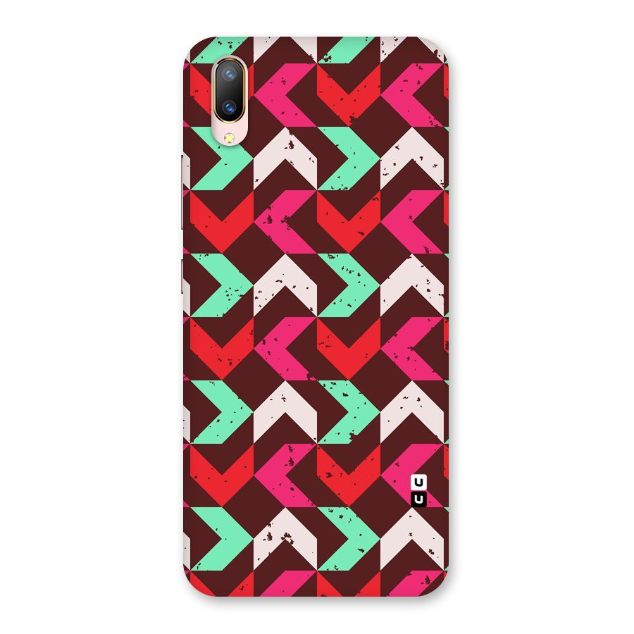 Retro Red Pink Pattern Back Case for Vivo V11 Pro