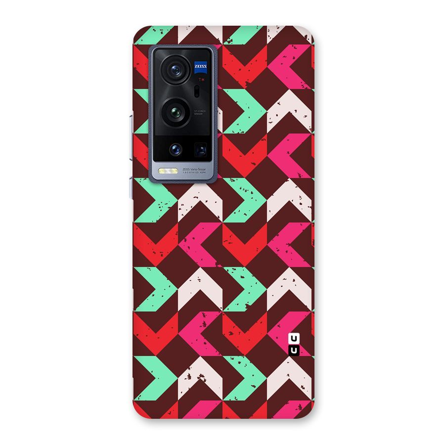 Retro Red Pink Pattern Back Case for Vivo X60 Pro Plus