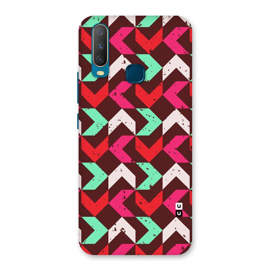 Retro Red Pink Pattern Back Case for Vivo Y11