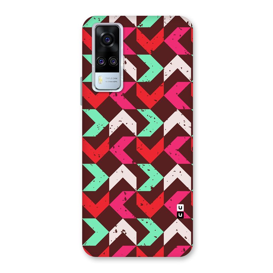 Retro Red Pink Pattern Back Case for Vivo Y31