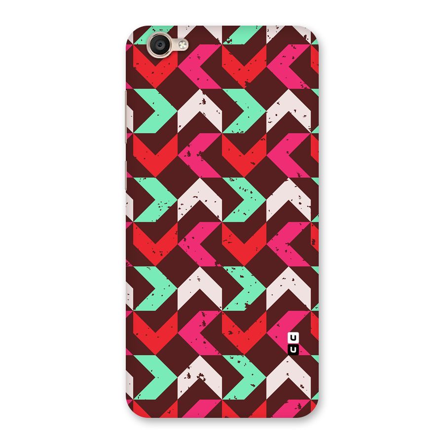 Retro Red Pink Pattern Back Case for Vivo Y55s