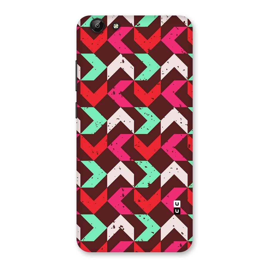 Retro Red Pink Pattern Back Case for Vivo Y69