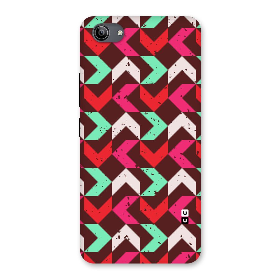 Retro Red Pink Pattern Back Case for Vivo Y81i