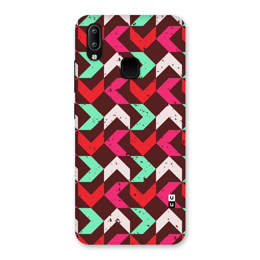 Retro Red Pink Pattern Back Case for Vivo Y93