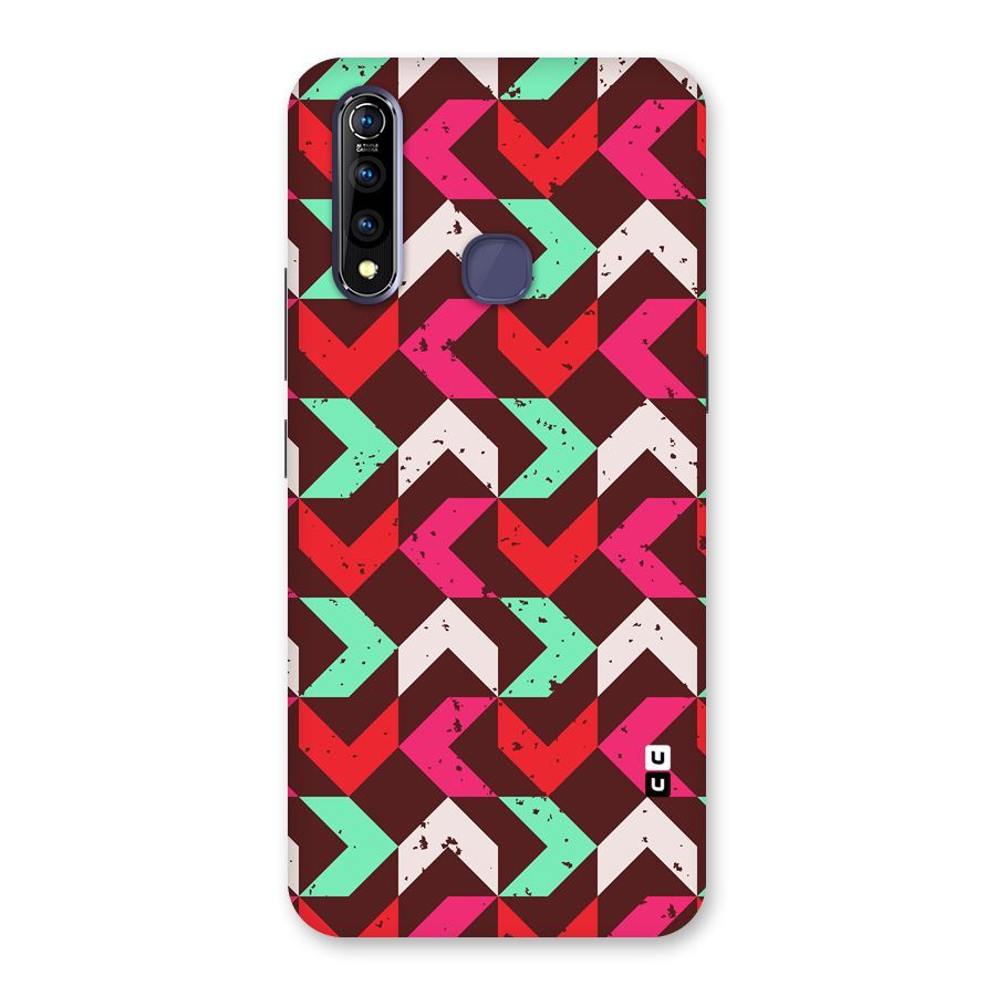 Retro Red Pink Pattern Back Case for Vivo Z1 Pro