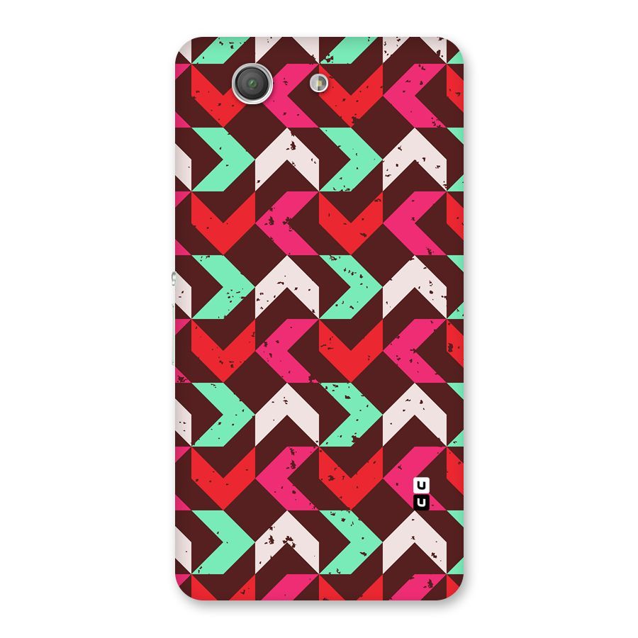 Retro Red Pink Pattern Back Case for Xperia Z3 Compact