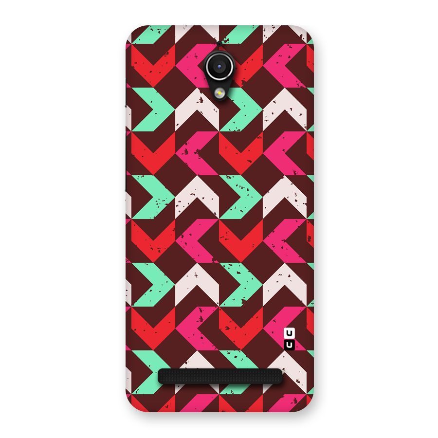 Retro Red Pink Pattern Back Case for Zenfone Go