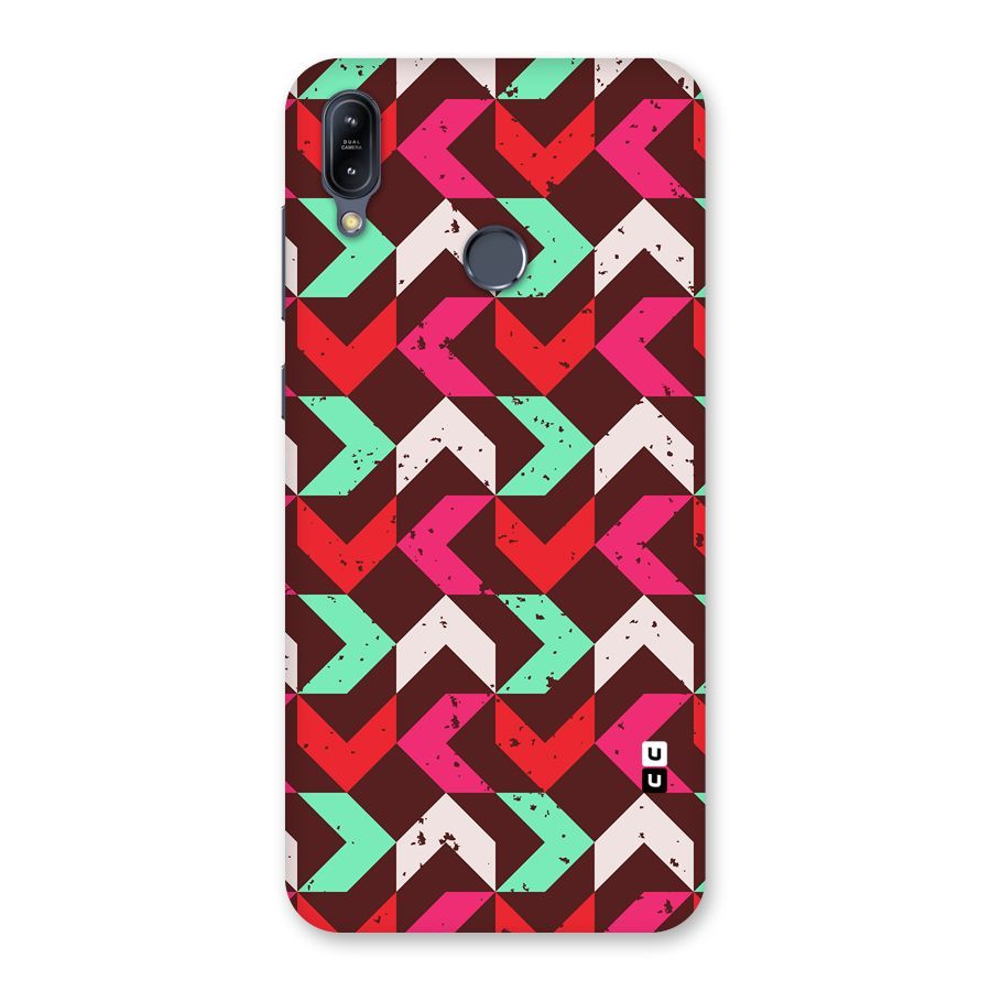 Retro Red Pink Pattern Back Case for Zenfone Max M2