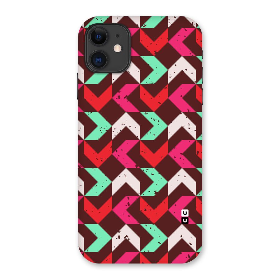 Retro Red Pink Pattern Back Case for iPhone 11