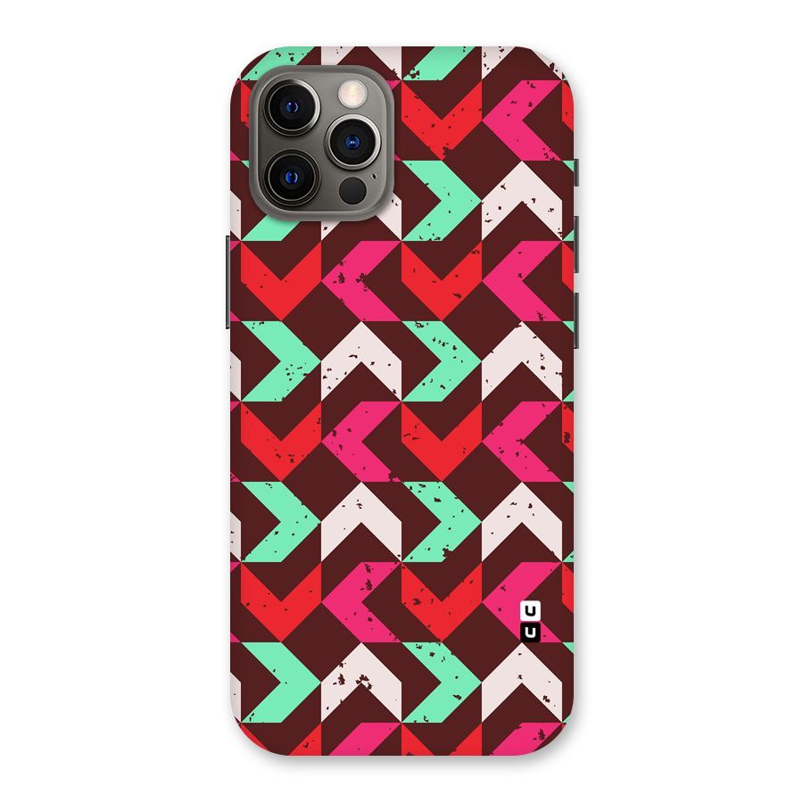 Retro Red Pink Pattern Back Case for iPhone 12 Pro