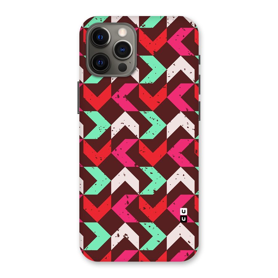 Retro Red Pink Pattern Back Case for iPhone 12 Pro Max