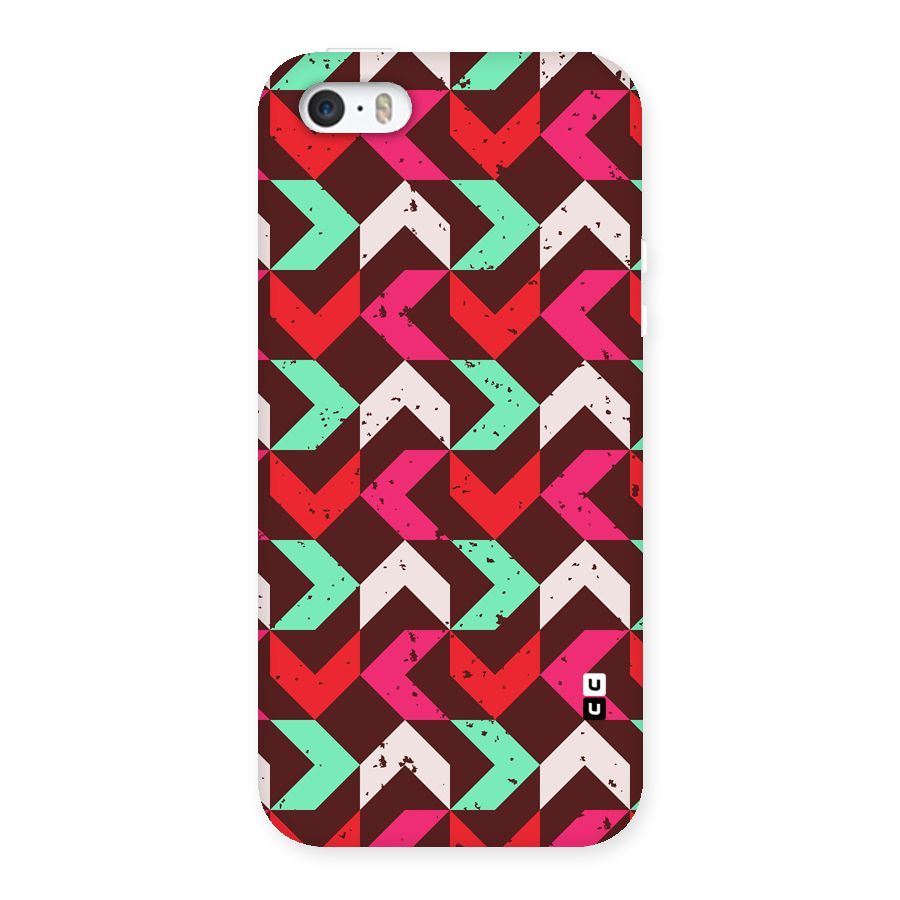 Retro Red Pink Pattern Back Case for iPhone 5 5S