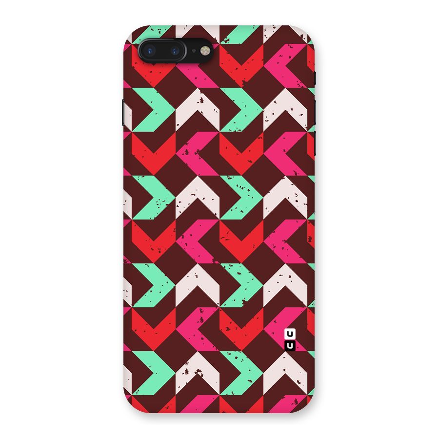Retro Red Pink Pattern Back Case for iPhone 7 Plus