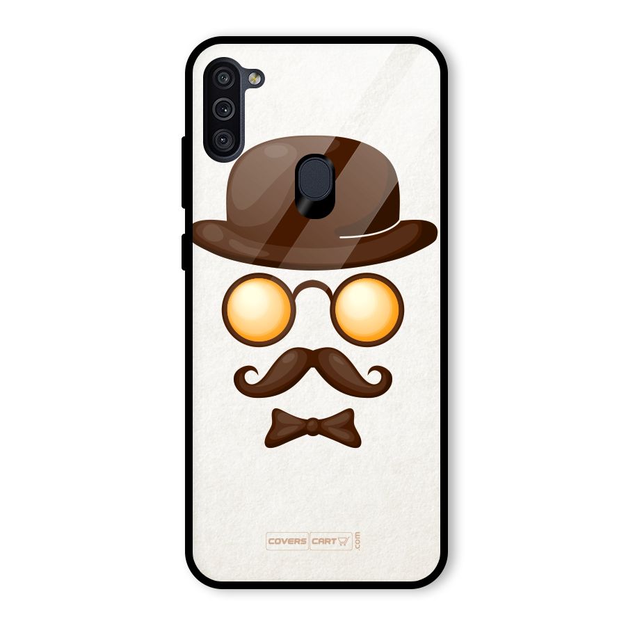 Retro Style Glass Back Case for Galaxy M11