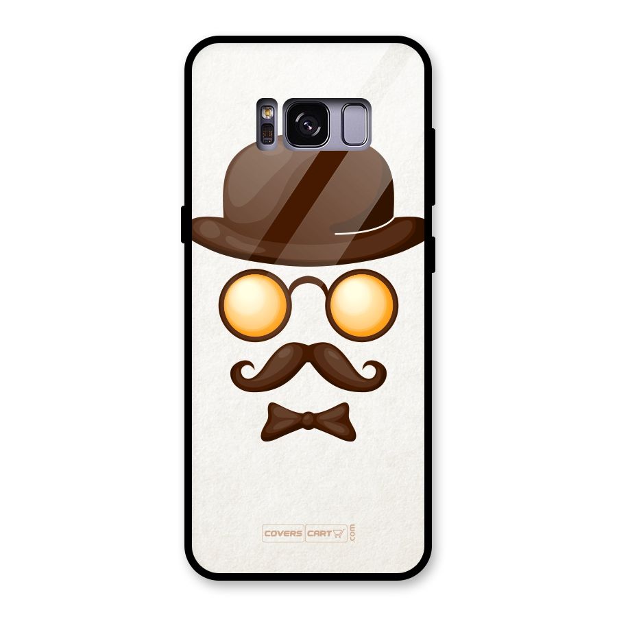 Retro Style Glass Back Case for Galaxy S8