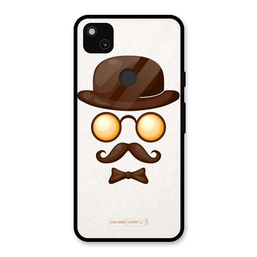 Retro Style Glass Back Case for Google Pixel 4a