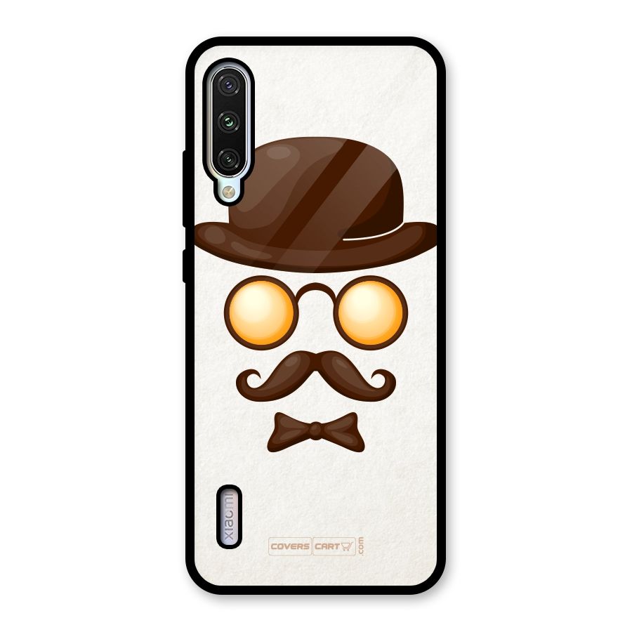 Retro Style Glass Back Case for Mi A3
