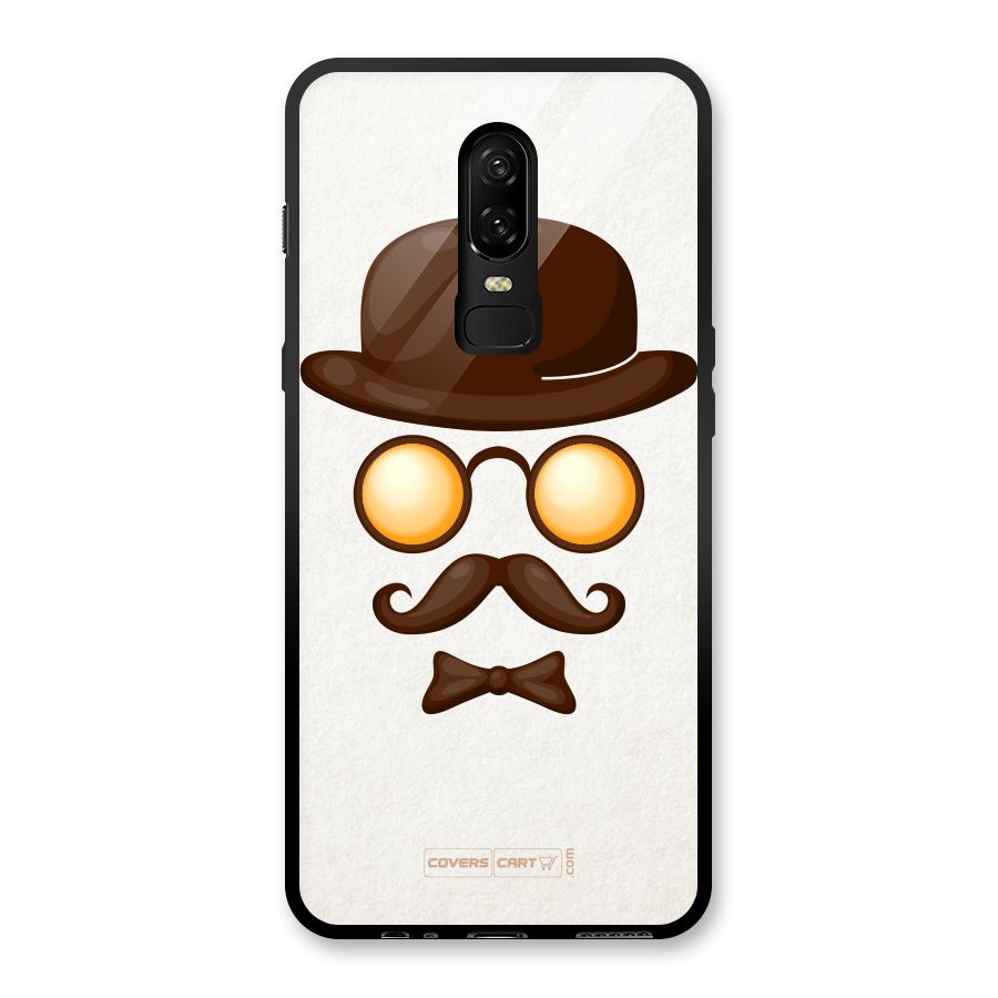 Retro Style Glass Back Case for OnePlus 6