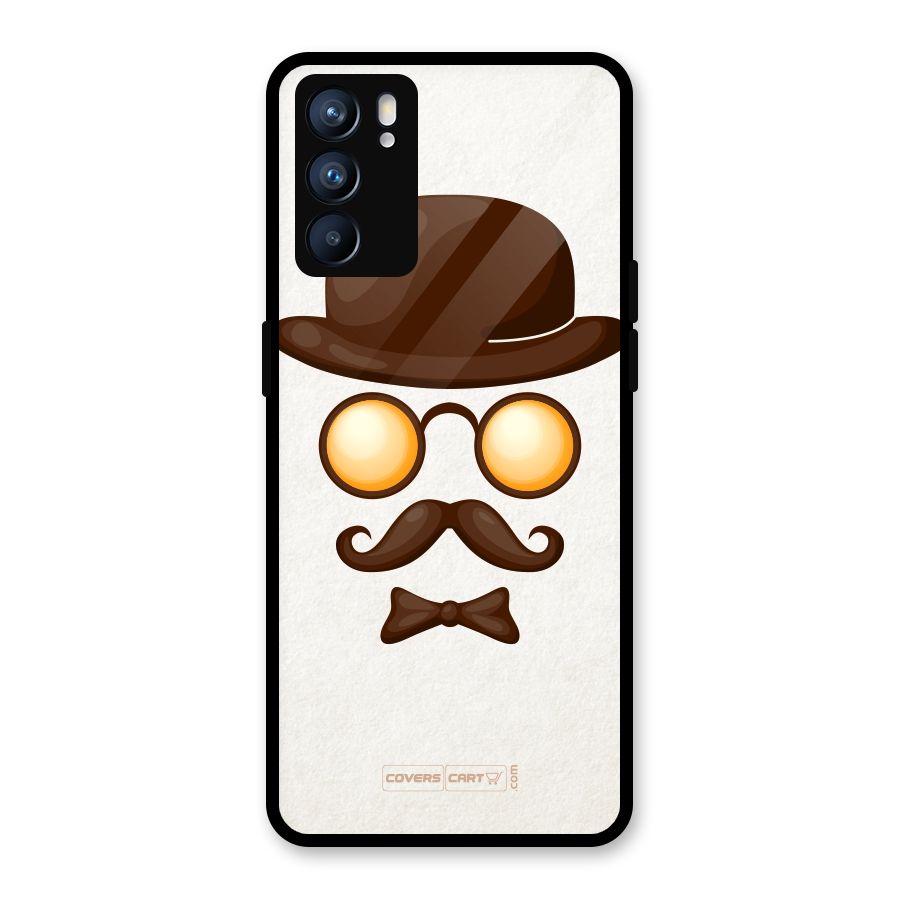 Retro Style Glass Back Case for Oppo Reno6 5G