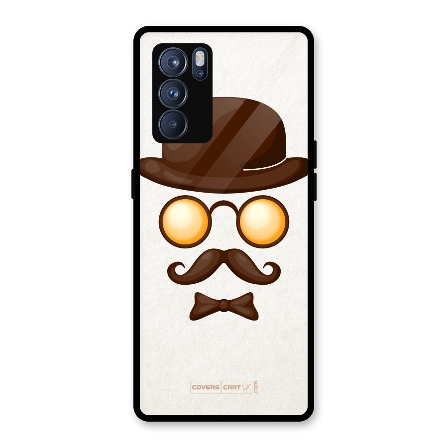 Retro Style Glass Back Case for Oppo Reno6 Pro 5G