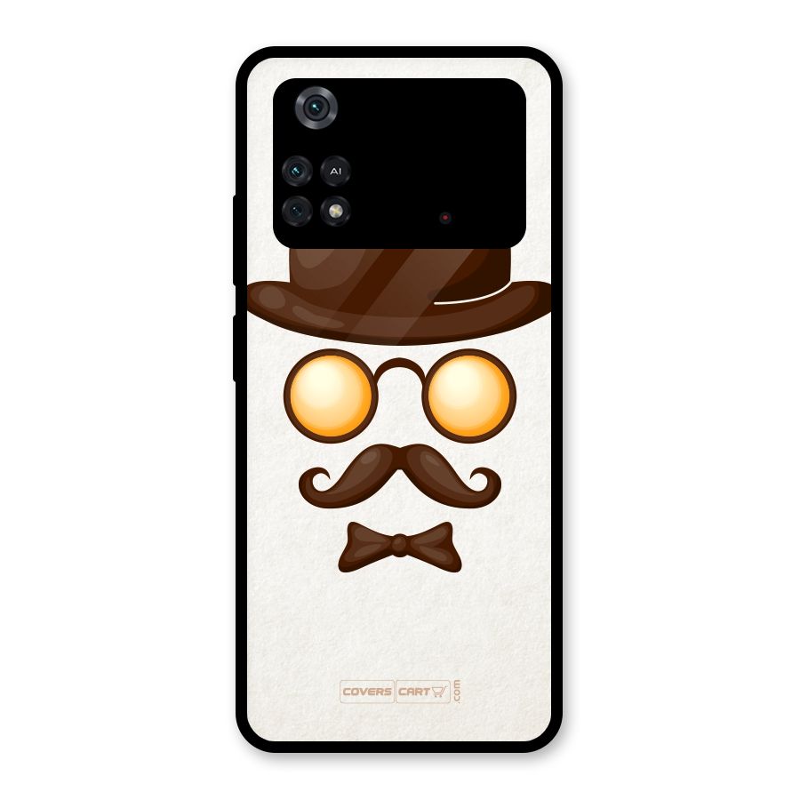 Retro Style Glass Back Case for Poco M4 Pro 4G