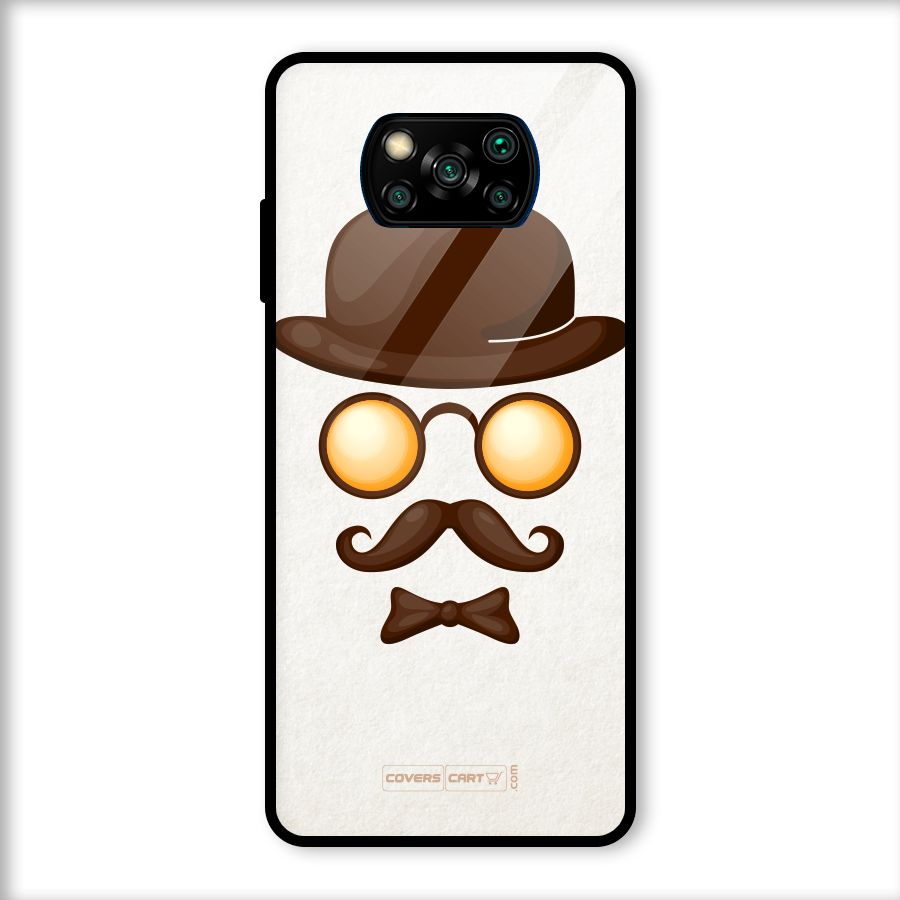 Retro Style Glass Back Case for Poco X3
