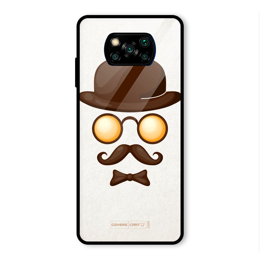 Retro Style Glass Back Case for Poco X3 Pro