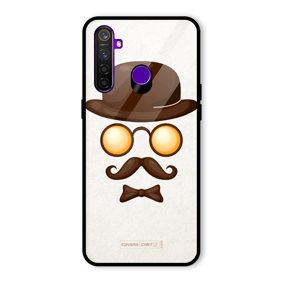 Retro Style Glass Back Case for Realme 5 Pro