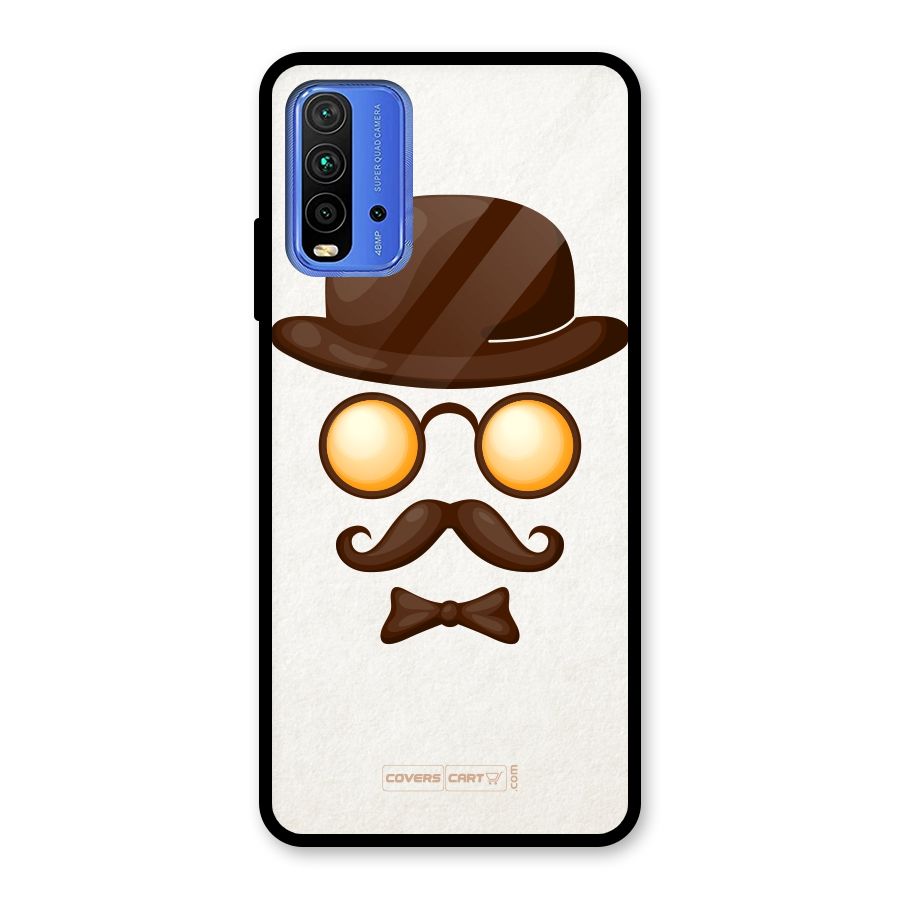 Retro Style Glass Back Case for Redmi 9 Power