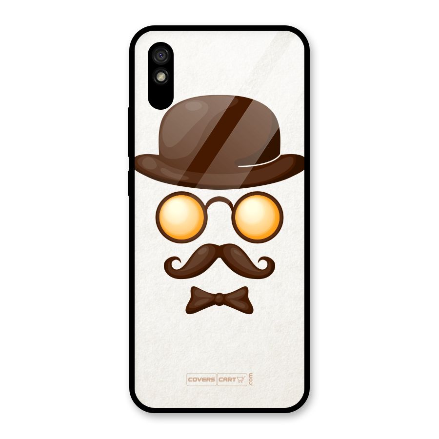 Retro Style Glass Back Case for Redmi 9i