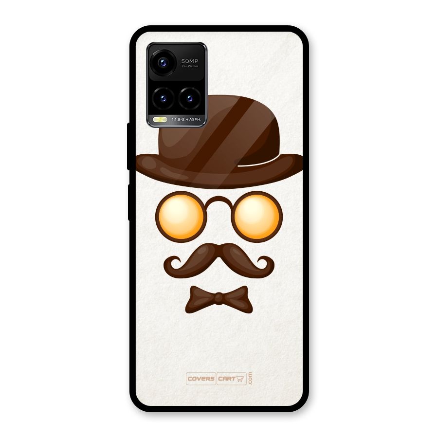 Retro Style Glass Back Case for Vivo Y21A