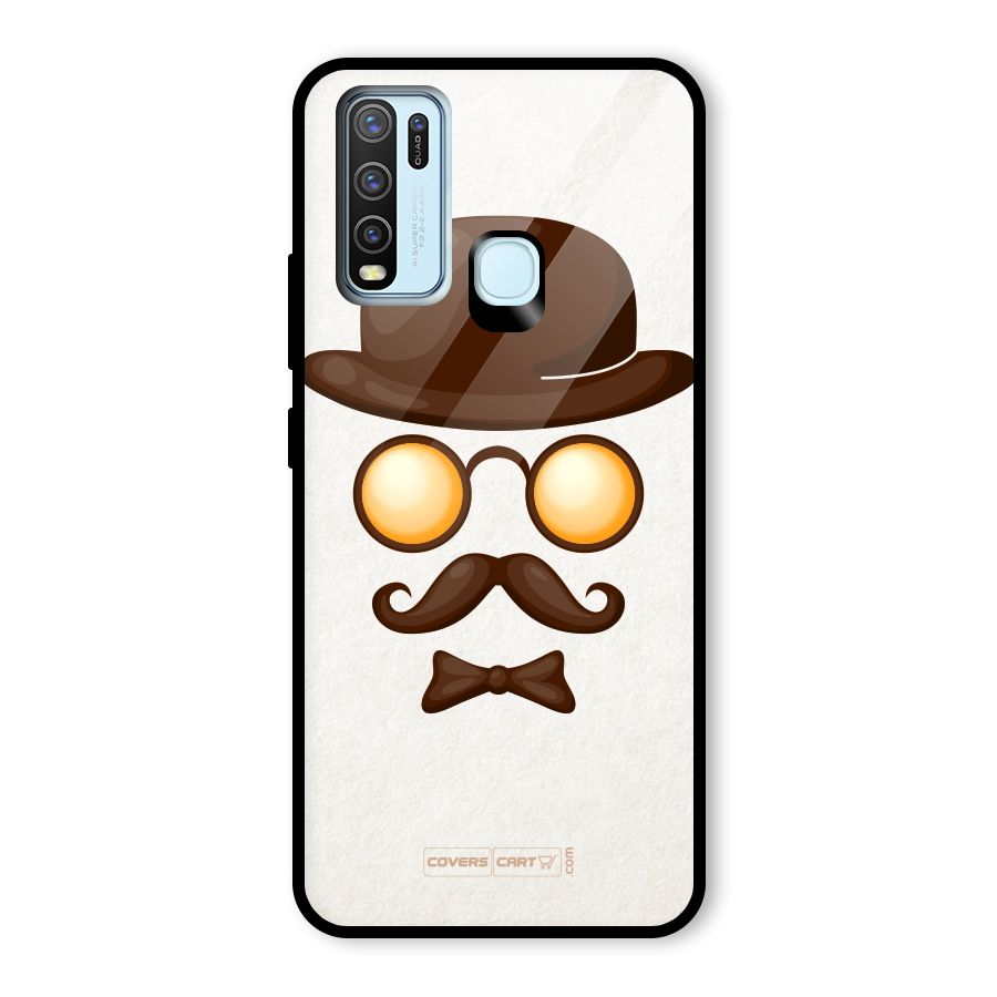 Retro Style Glass Back Case for Vivo Y30