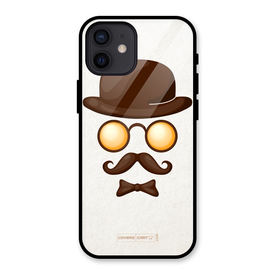 Retro Style Glass Back Case for iPhone 12