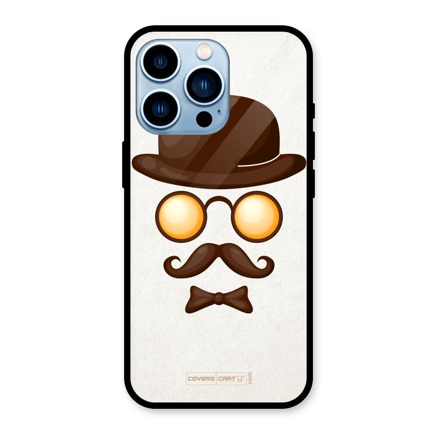 Retro Style Glass Back Case for iPhone 13 Pro