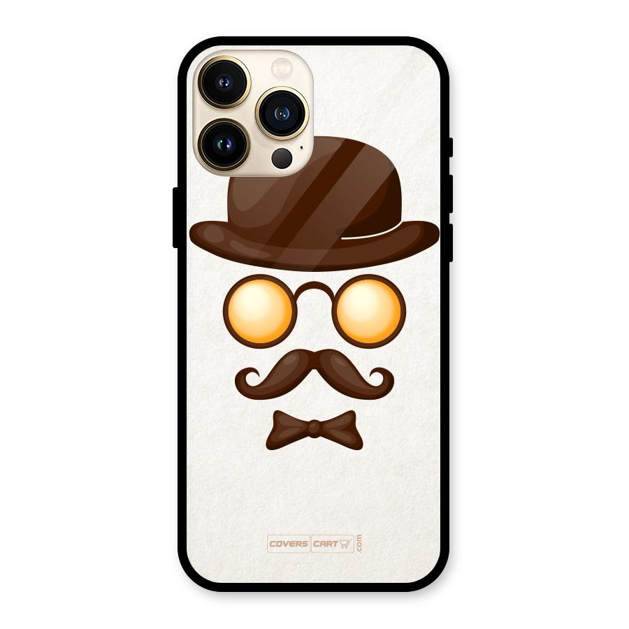 Retro Style Glass Back Case for iPhone 13 Pro Max