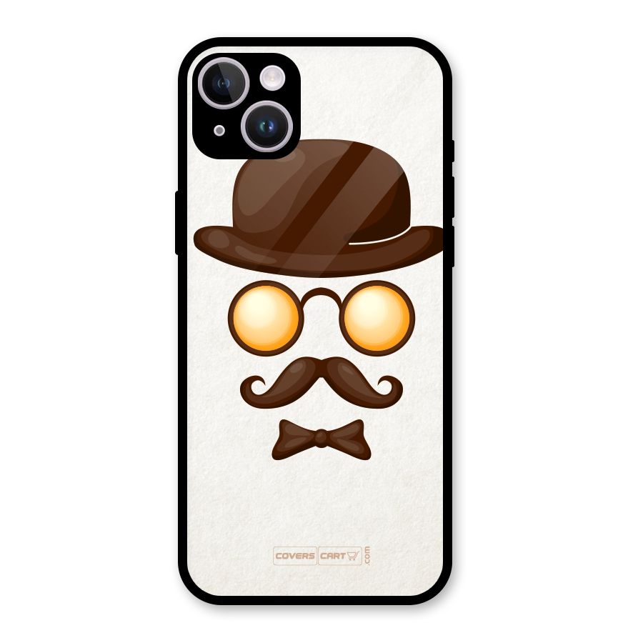 Retro Style Glass Back Case for iPhone 14 Plus