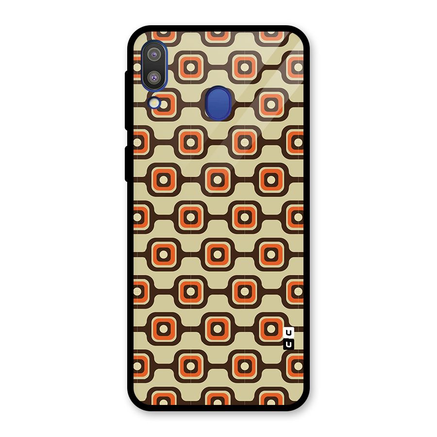 Retro Vintage Pattern Glass Back Case for Galaxy M20